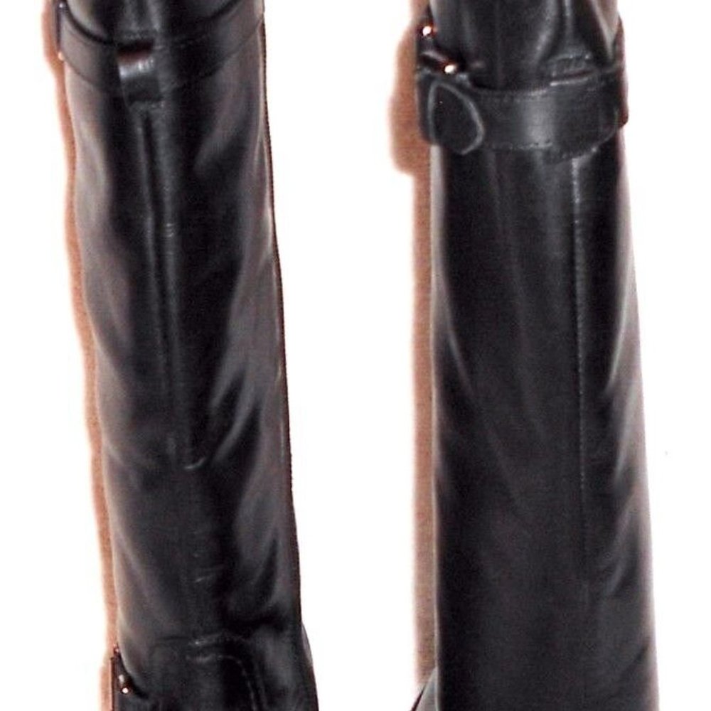 New! SEYCHELLES SCULPTURE BLACK LEATHER RIDING BOOTS size 8 - Picture 2 of 2